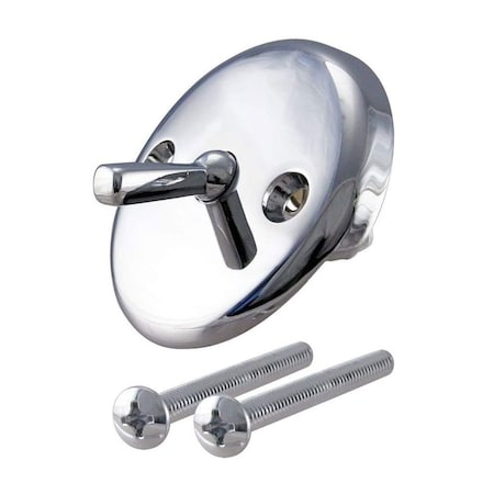 Thrifco Plumbing Trip Lever Overflow Bath Drain Faceplate with Bolts, Chrome Plated 4400208